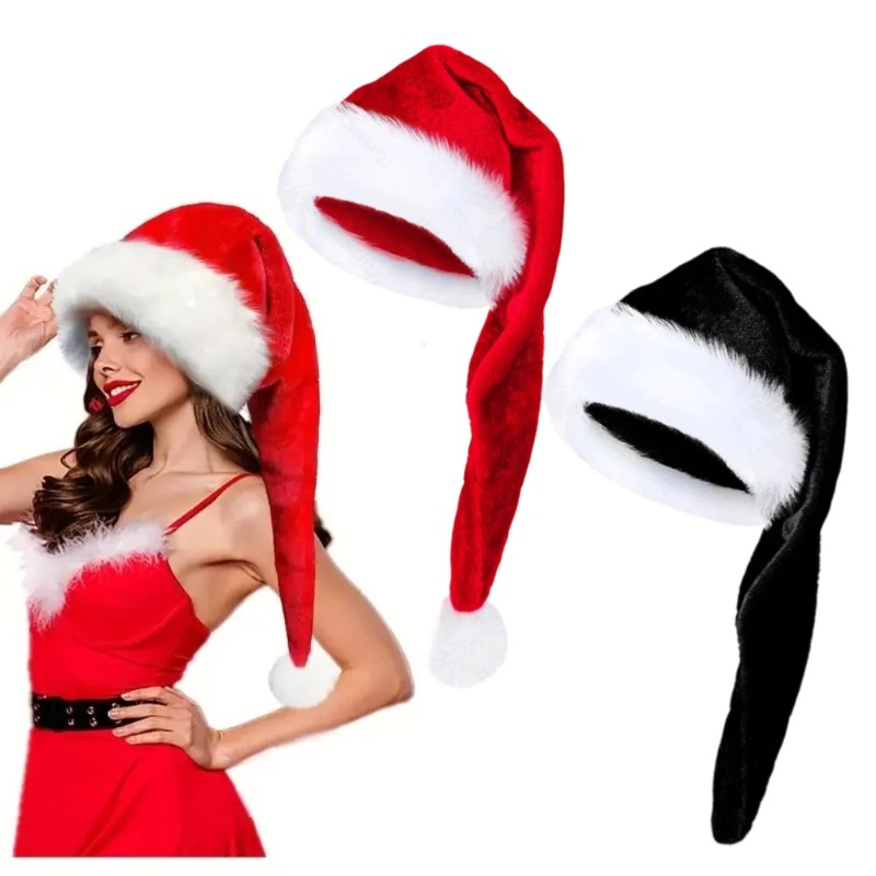 Santa Hat Plush - Extra Long Santa Hat for Family