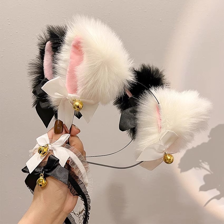 Reindeer Antlers Headband - Cat Ear Headband with Bells, Fox