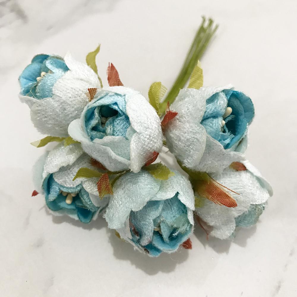 6/10/12/pcs Mix Blue Flower Ch - Christmas Wreath Fake recensie en prijs