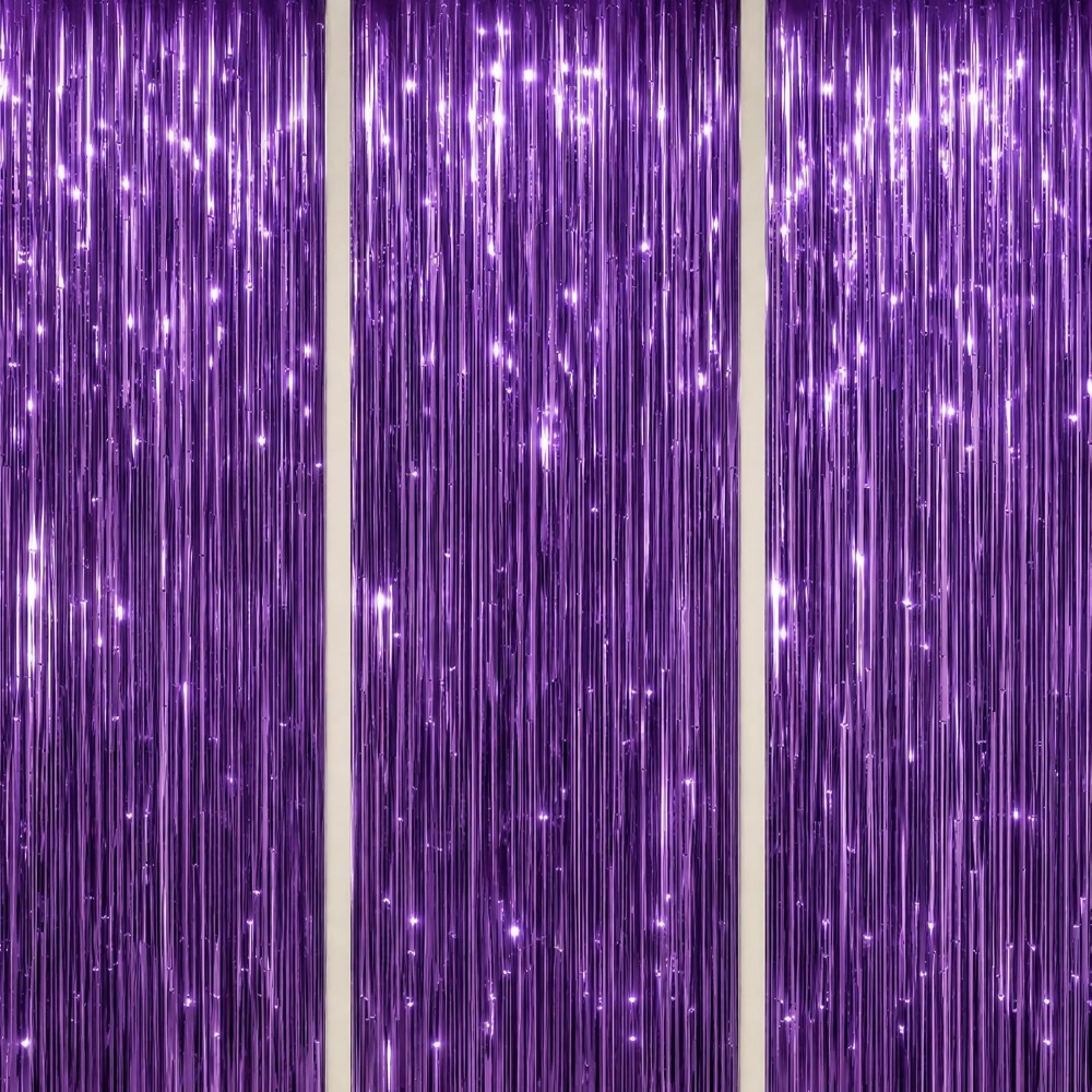 Foil Fringe Backdrop Purple Sh - Tinsel Garland Decoration recensie en prijs