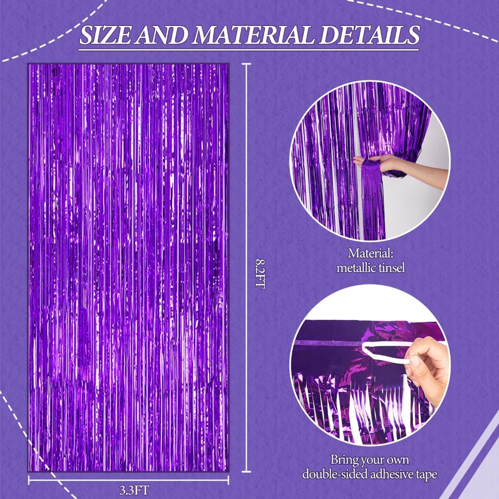 Foil Fringe Backdrop Purple Sh - Tinsel Garland Decoration recensie en prijs