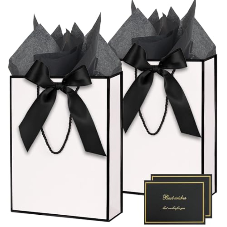 Gift Bags for Presents, 2 Pack - Ribbon Bow Gift recensie en prijs