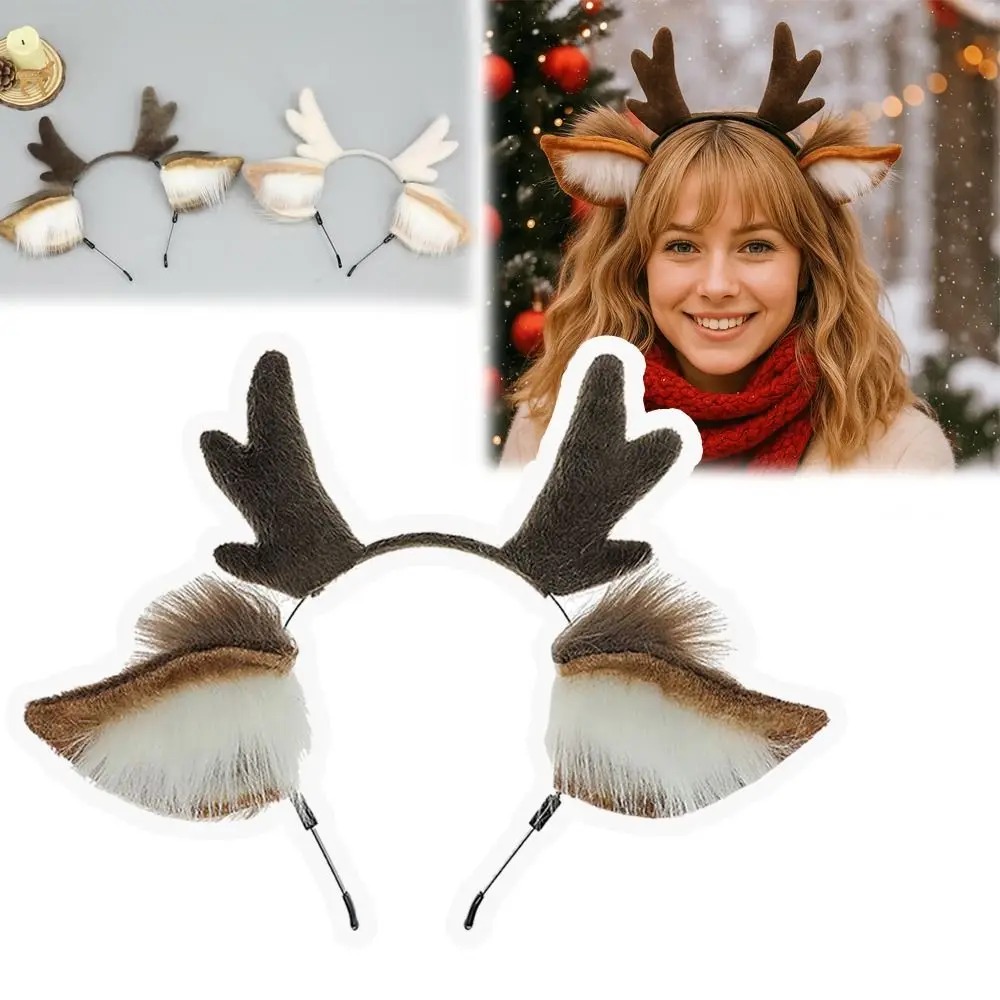 Fluffy Deer Ears Reindeer Antl - Reindeer Antlers Headband recensie en prijs
