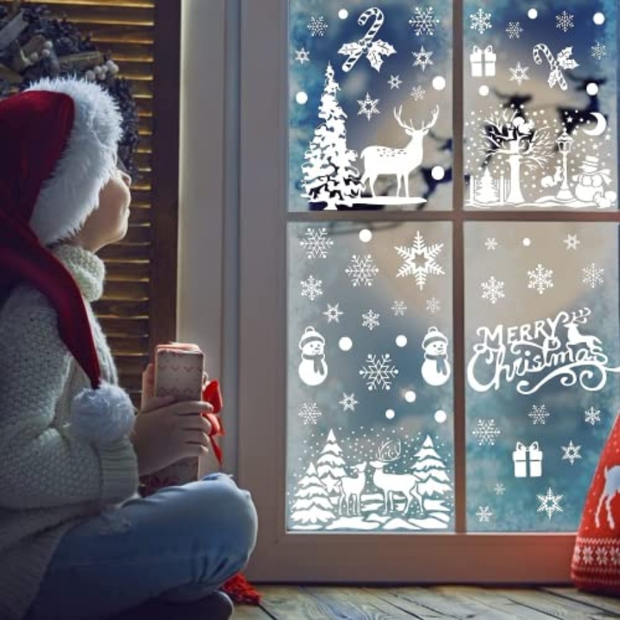 Xmas Window Clings Decoration, - Snowflake Window Decal recensie en prijs