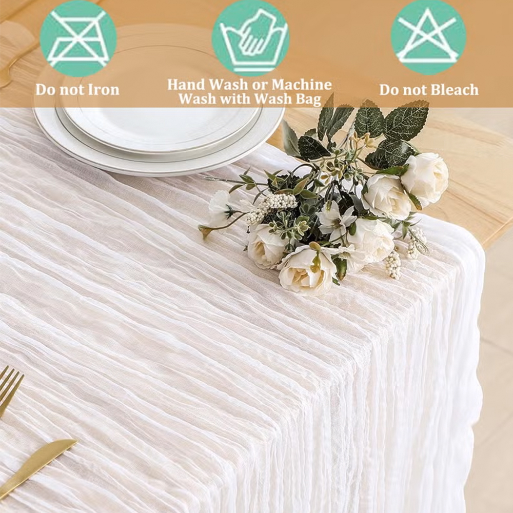 90x400CM Cheesecloth Table Run - Christmas Table Runner recensie en prijs