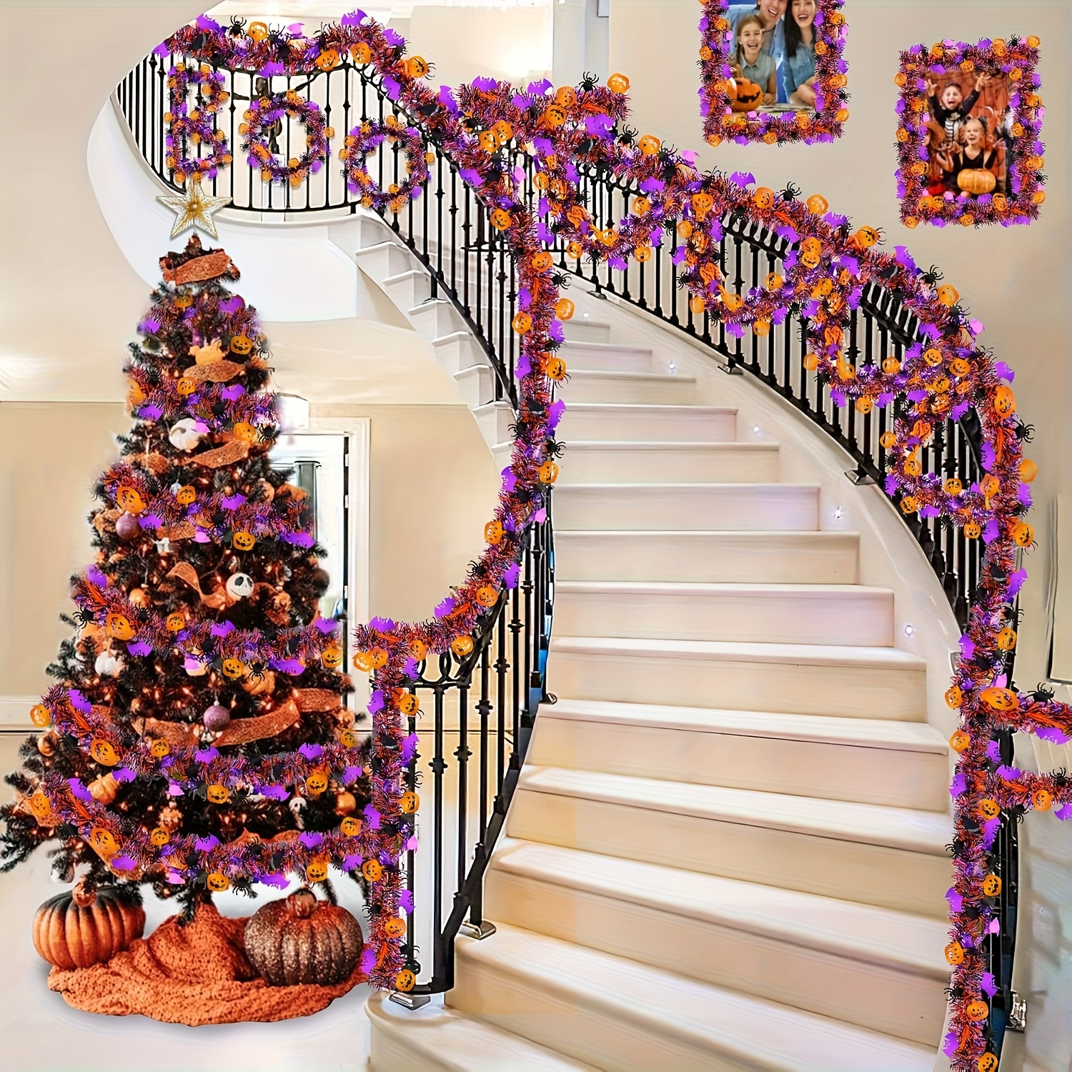 2Pcs 2m Halloween Tinsel Garla - Tinsel Garland Decoration recensie en prijs