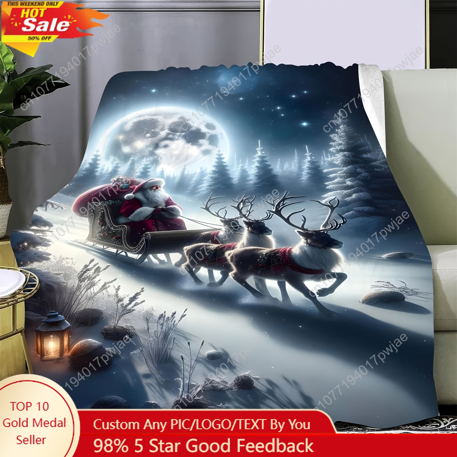 [All-Season Soft Flannel Throw - Christmas Throw Blanket recensie en prijs
