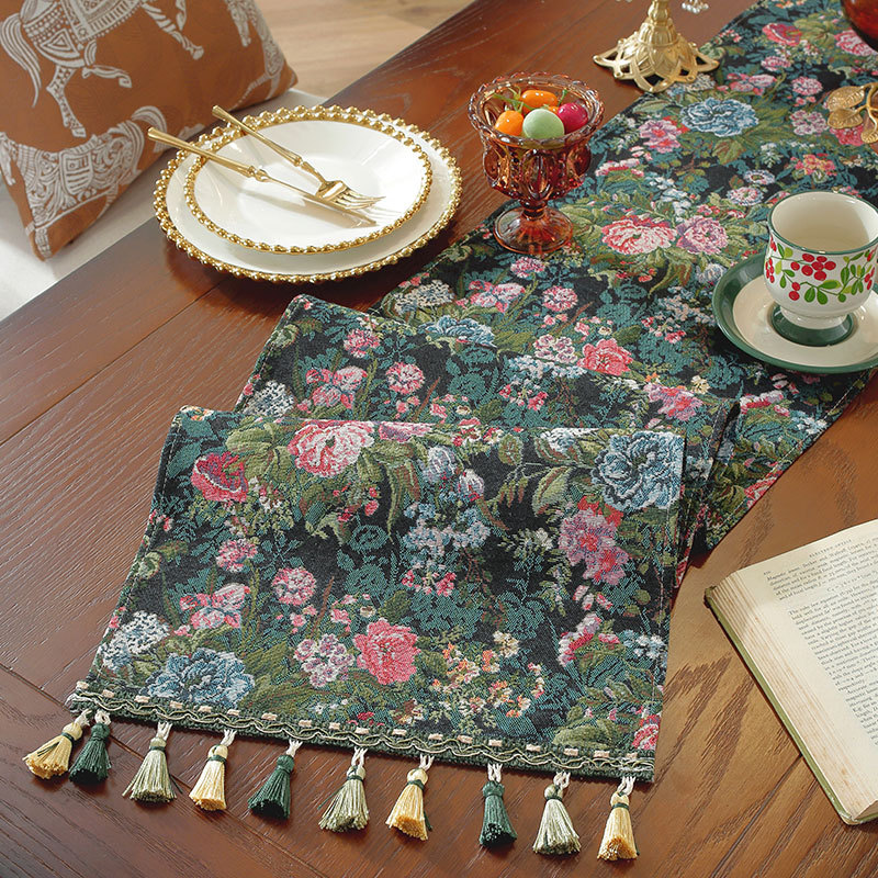 Retro Oil Painting Jacquard Ta - Christmas Table Runner recensie en prijs