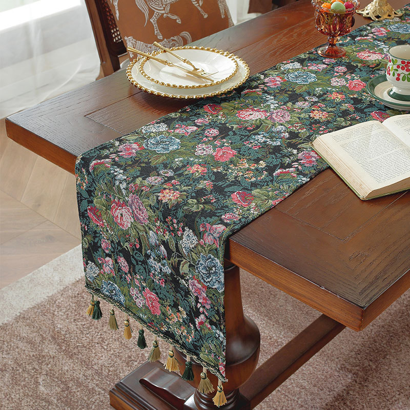 Retro Oil Painting Jacquard Ta - Christmas Table Runner recensie en prijs