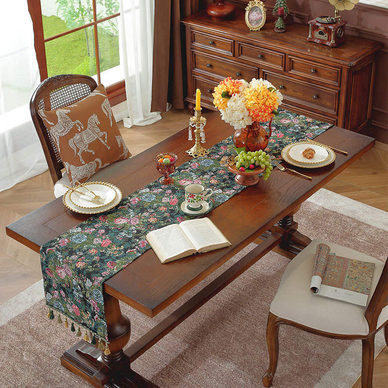 Retro Oil Painting Jacquard Ta - Christmas Table Runner recensie en prijs