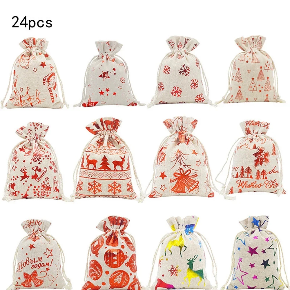 Runtowo 24pcs Linen Christmas  - Advent Calendar Gift recensie en prijs