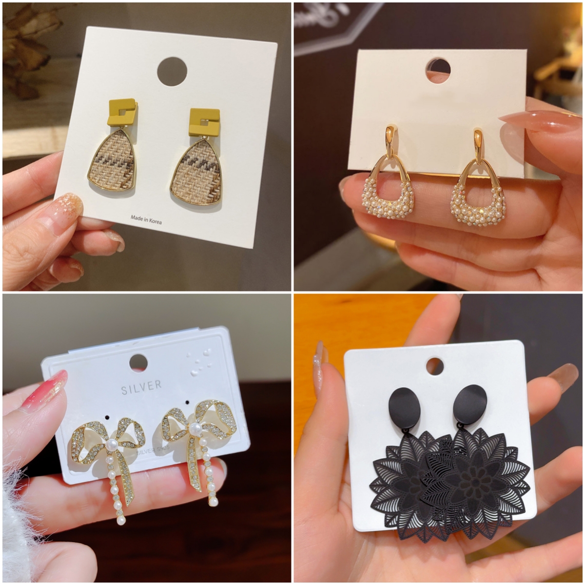 Drop Earrings for Women White  - Ribbon Bow Gift recensie en prijs