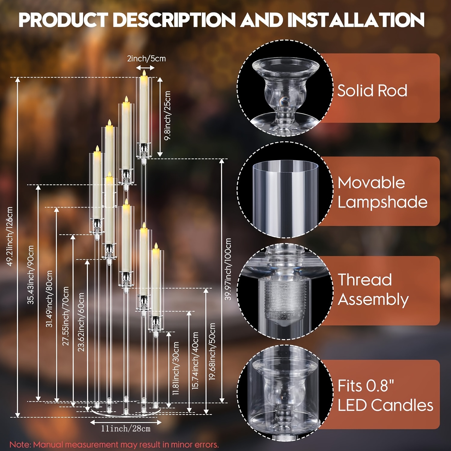 2 Set 8-Arm Clear Acrylic Cand - Holiday Candle Set recensie en prijs