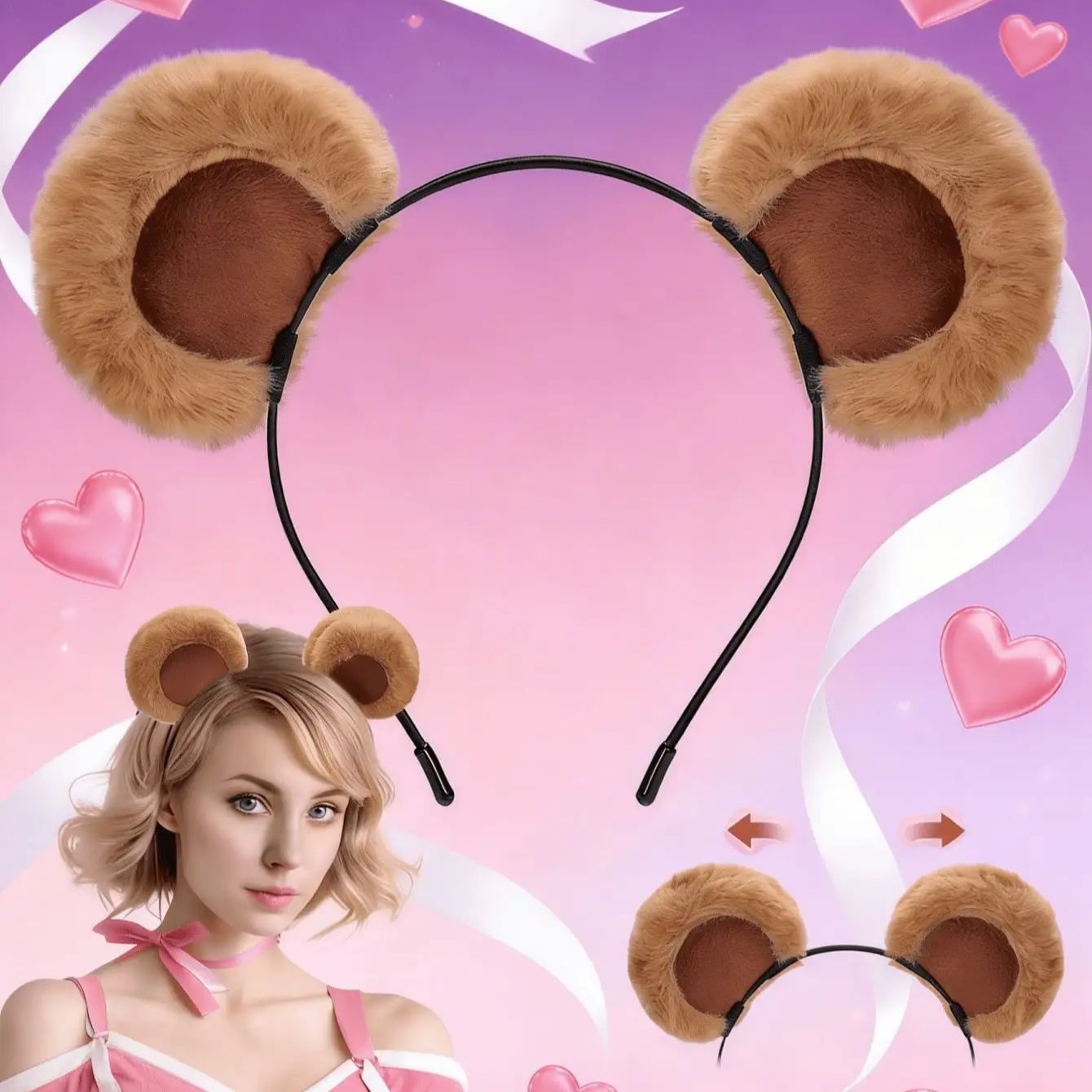 1pc Valentine's Day Brown Bear - Reindeer Antlers Headband recensie en prijs