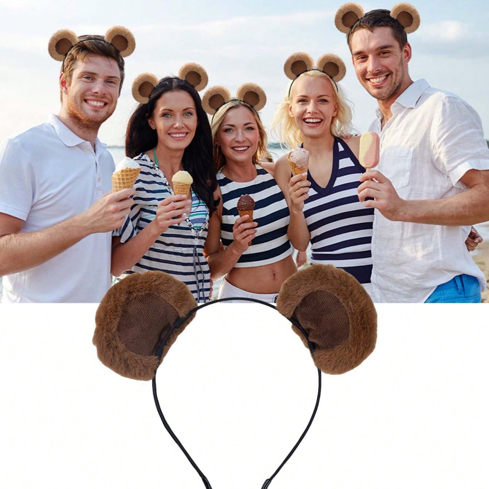 1pc Valentine's Day Brown Bear - Reindeer Antlers Headband recensie en prijs